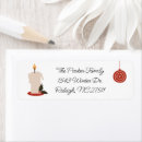 Search for candle return address labels Festive