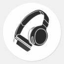 Search for black music stickers Headphones
