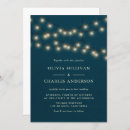 Search for glowing lights wedding invitations Blue
