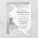 Search for white dress quinceanera invitations 15th birthday