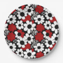 Search for black and white floral pattern plates Flowers