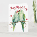 Search for parrot valentines day cards Parakeet