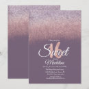 Search for violet sweet 16 invitations Glitter