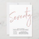 Search for rose gold 70th birthday invitations Simple