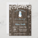 Search for holiday baby boy shower invitations Snowflake