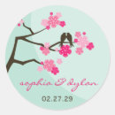 Search for pink cherry blossom wedding stickers Chic