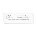 Search for rsvp return address labels Chic