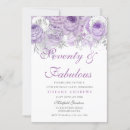 Search for purple 70th birthday invitations Floral