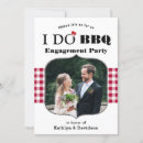 Search for barbeque engagement party invitations Buffalo plaid