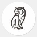 Search for round owl stickers Black