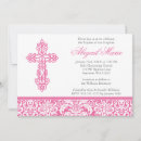 Search for damask christening invitations Girl