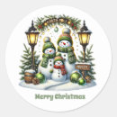Search for round snowman stickers Festive