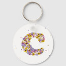 Search for letter c key rings Floral