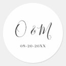 Search for elegant monogram wedding stickers Initial