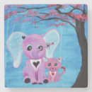 Search for cartoon pink cat coasters Illustration