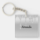 Search for girly square key rings Sparkly