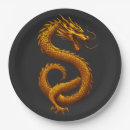 Search for gold chinese dragon plates Modern