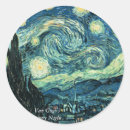 Search for starry night painting stickers Moon