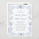Search for renaissance wedding invitations Blue flowers