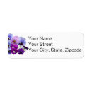 Search for pansies return address labels Purple