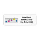 Search for musical notes return address labels Blue