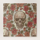 Search for flower skull puzzles Seamless