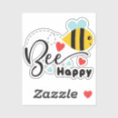 Search for funny bee stickers Happy