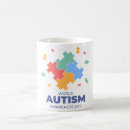 Search for autism awareness day mugs Support