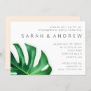 Search for tropical engagement party invitations Palm leaf
