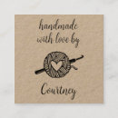 Search for yarn business cards Kraft paper