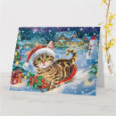 Search for cats in sleigh cards Snowman