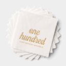 Search for 100th birthday napkins Gold