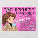 Search for secret agent birthday invitations For kids