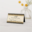 Search for black and gold place cards Glitter