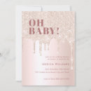 Search for dripping glitter rose gold pink invitations Sparkle