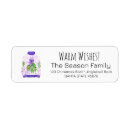 Search for ugly sweater return address labels Watercolor