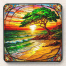 Search for stained glass coasters Ocean