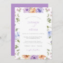 Search for lilac and peach invitations Rustic