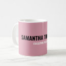 Search for black white pink mugs Girly