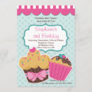 Search for pink purple cupcake birthday invitations Modern