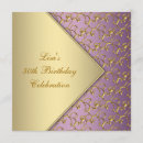 Search for purple and gold 50th birthday invitations Party
