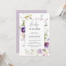 Search for violet baby shower invitations Watercolor flowers