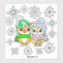 Search for owl couple stickers Winter