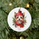 Search for yorkshire terrier christmas tree decorations Yorkie