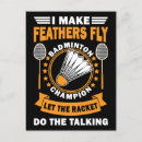 Search for badminton lover postcards Funny