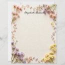 Search for pink flowers stationery paper Stylish