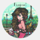 Search for french girl stickers Cute
