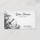 Search for sword business cards Black and white