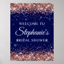 Search for navy blue and rose gold posters Welcome