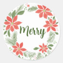 Search for poinsettia round stickers Flower